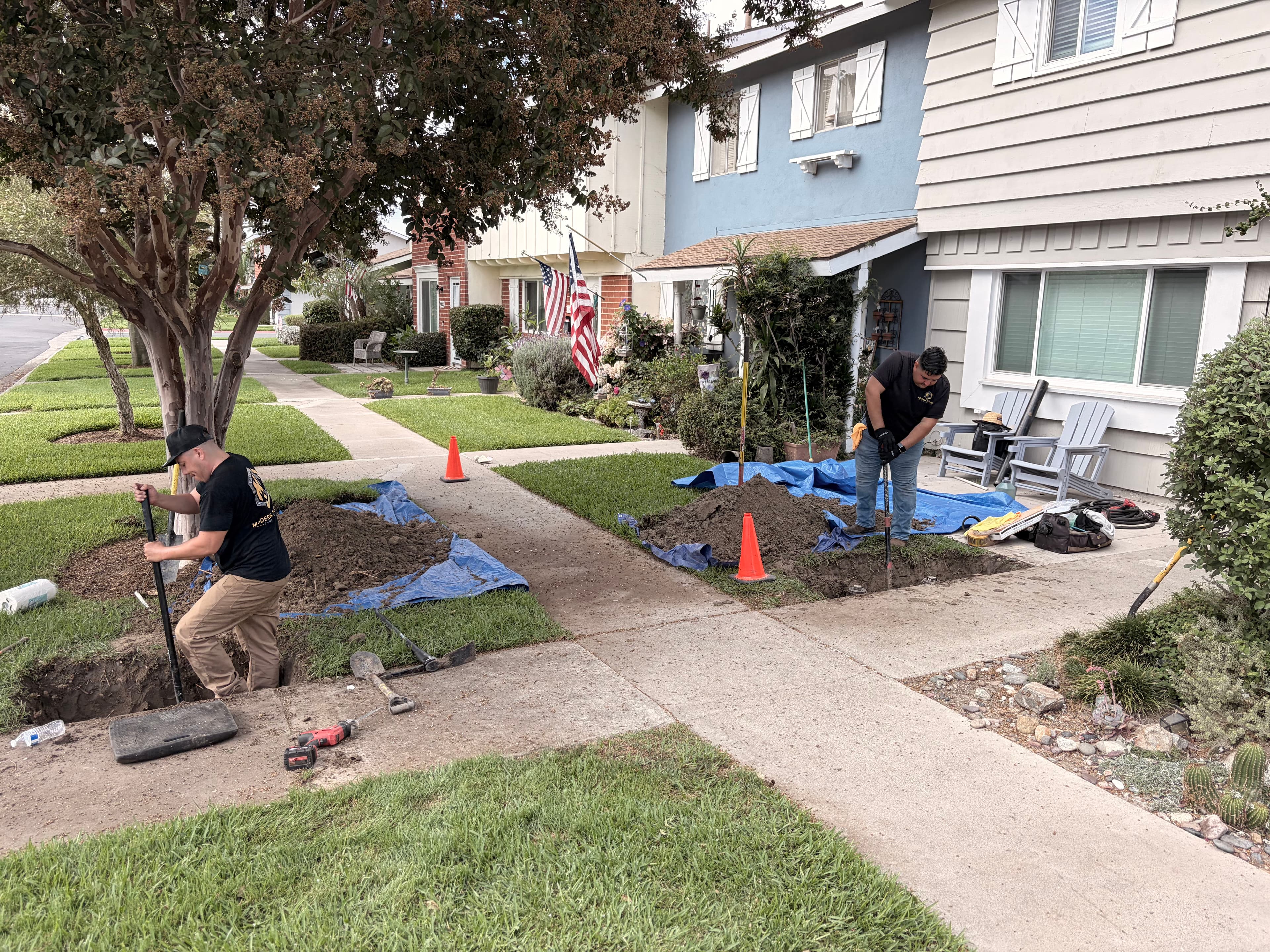 Project Sewer Line Repair for Root Intrusion and Offset Pipe in Huntington Beach image